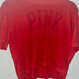 Super cute off the shoulders Red, Pink shirt. Perfect for loose jeans outfit!NWT